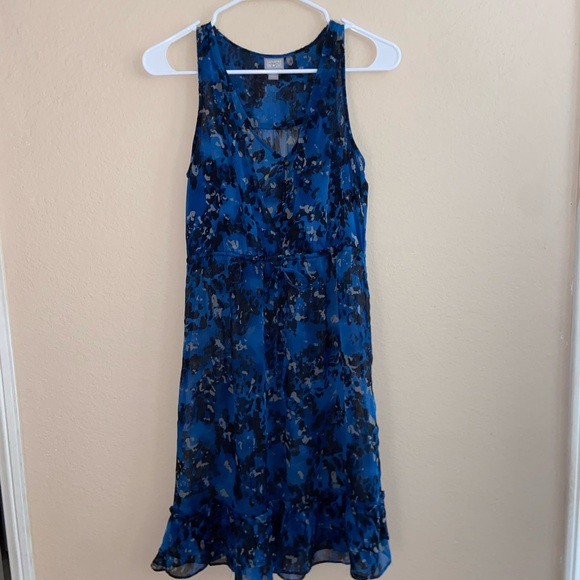 Grunge vibes cheetah print v neckline floral see thru dress cute ruffled bottoms - Picture 3 of 11